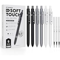 Amazon | STAGEEK ジェルインクボール 12本セット 黒インク ノック式